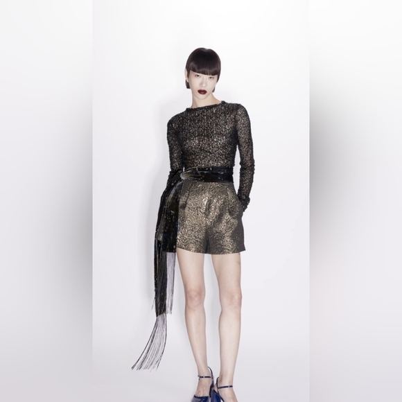 ❤️❤️❤️ZARA DRAPED SEQUIN TOP - Picture 4 of 6